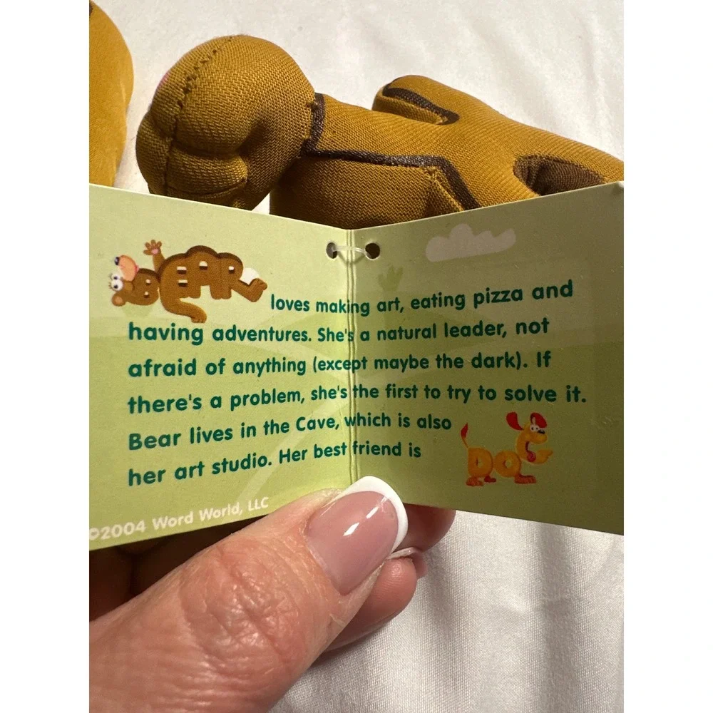Word World Bear Plush Stuffed Animal WordThing PBS Kids 2004 NWT Brown 12 Inch